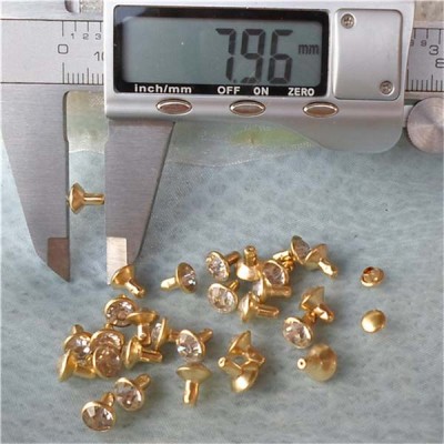T052 Rhinestone Rivets(iron/brass) 7mm 1000pcs/bag