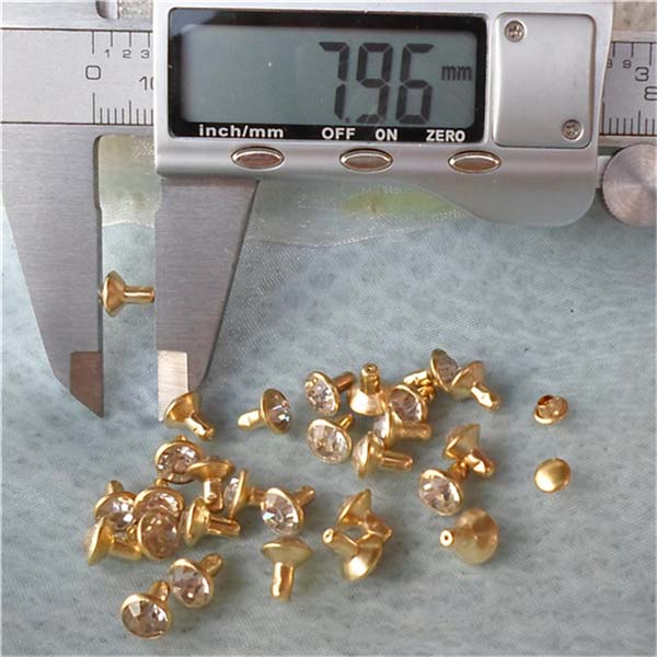 T052 Rhinestone Rivets(iron/brass) 7mm 1000pcs/bag