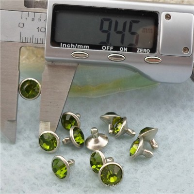 T054 Rhinestone Rivets(iron/brass) 9.5mm 1000pcs/bag
