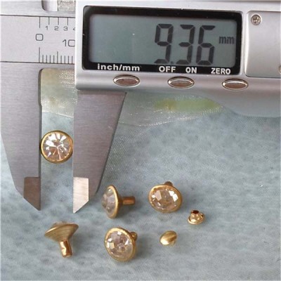 T054 Rhinestone Rivets(iron/brass) 9.5mm 1000pcs/bag