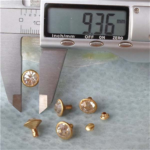 T054 Rhinestone Rivets(iron/brass) 9.5mm 1000pcs/bag