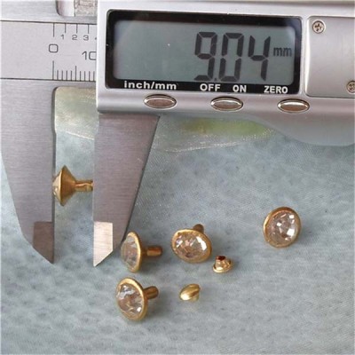 T054 Rhinestone Rivets(iron/brass) 9.5mm 1000pcs/bag