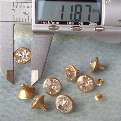 T055 Rhinestone Rivets(iron/brass) 12mm 1000pcs/bag