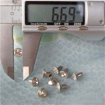 T056 Rhinestone B Diamond Rivets(iron/brass) 7mm 1000pcs/bag