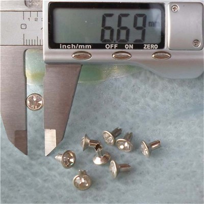 T056 Rhinestone B Diamond Rivets(iron/brass) 7mm 1000pcs/bag