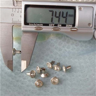 T056 Rhinestone B Diamond Rivets(iron/brass) 7mm 1000pcs/bag