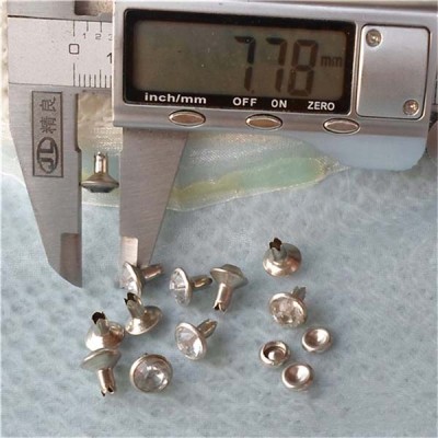 T057 Rhinestone Rivets(iron/brass) 8mm 1000pcs/bag