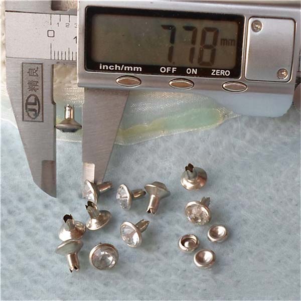T057 Rhinestone Rivets(iron/brass) 8mm 1000pcs/bag