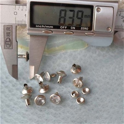 T057 Rhinestone Rivets(iron/brass) 8mm 1000pcs/bag