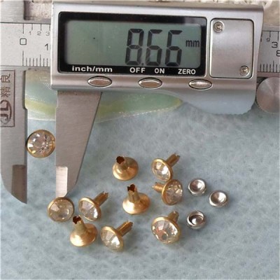 T058 Rhinestone Rivets(iron/brass) 9mm 1000pcs/bag