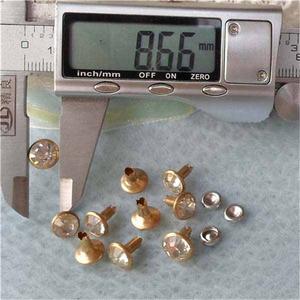 T058 Rhinestone Rivets(iron/brass) 9mm 1000pcs/bag