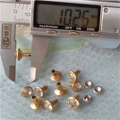 T058 Rhinestone Rivets(iron/brass) 9mm 1000pcs/bag