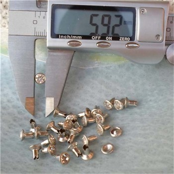 T0607 Rhinestone Rivets For Leather 6mm 1000pcs/bag