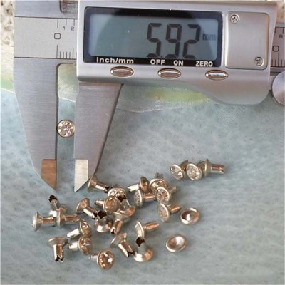 T0607 Rhinestone Rivets For Leather 6mm 1000pcs/bag