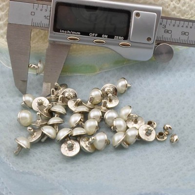 T068 Pearl Acrylic Rivets 9.5x9mm  1000pcs/bag