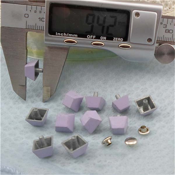 K189 Trapezoid Rivets For Leather 9.5x9.5mm 100pcs/bag