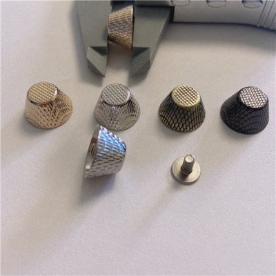 H814  Bucket Shaped Screw Back Spikes 8x14mm  100pcs/bag