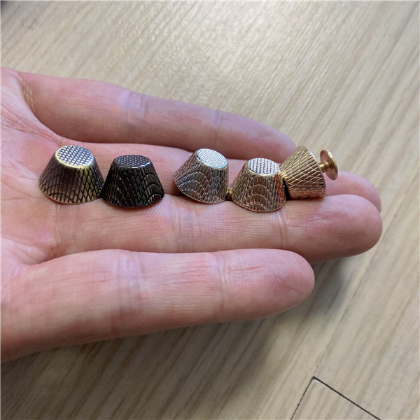 H814  Bucket Shaped Screw Back Spikes 8x14mm  100pcs/bag