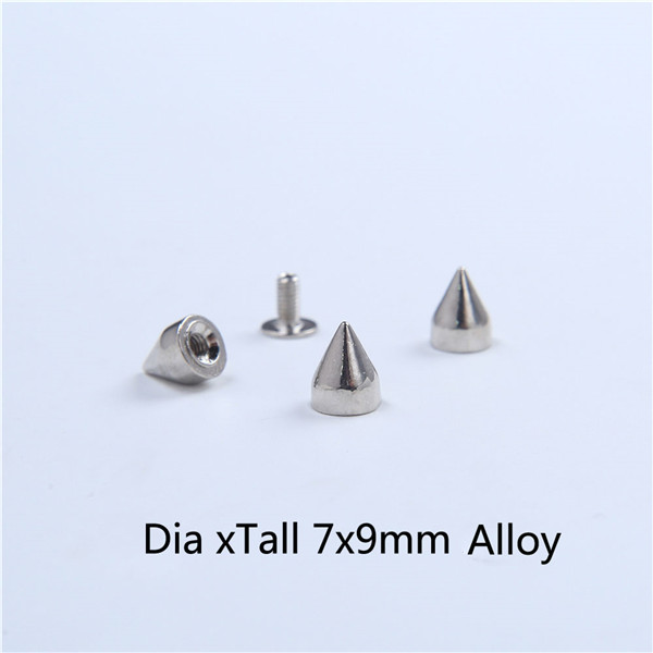 H001 Cone Screw Spikes 7x8.7mm 100pcs/bag