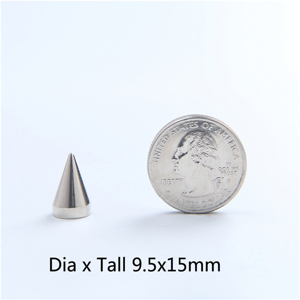 NO65 Spikes Cone Mmetal 9.5x15mm 100pcs/bag