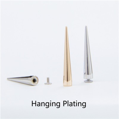 NO85-H024 Gold Silver Cone Spikes Screwback 10x55mm 100pcs/bag