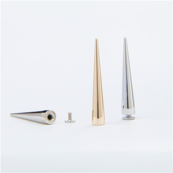 NO85-H024 Gold Silver Cone Spikes Screwback 10x55mm 100pcs/bag