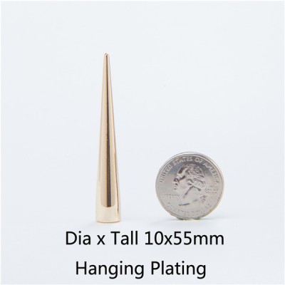 NO85-H024 Gold Silver Cone Spikes Screwback 10x55mm 100pcs/bag