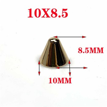 Y1085 Conical cone Spikes 10x8.5mm 100pcs/bag