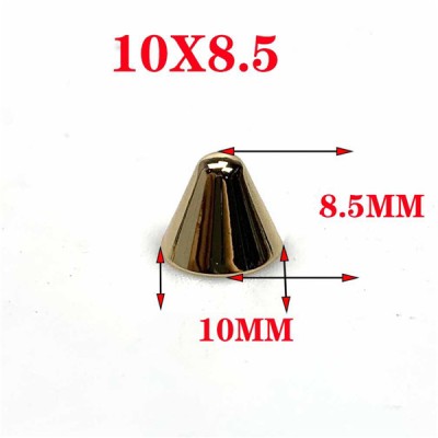 Y1085 Conical cone Spikes 10x8.5mm 100pcs/bag