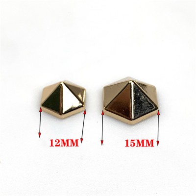 A101215 Hexagon Screwback Spikes Dia 10 12 15 mm 3 size option 100pcs/Bag