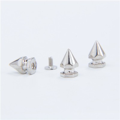 H048 DIY Alloy Hex Spikes 9x16mm 100pcs/bag