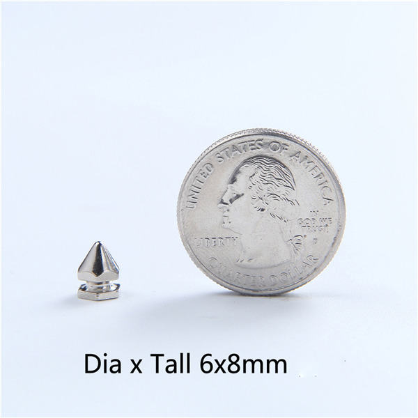 FR0608 Hexagon Screwback Spikes 6x8mm 1000pcs/Bag