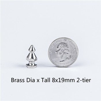 NO0819 Hex 2 Tiers  Christmas Tree Spikes with Screw Back 8x19mm 100pcs/bag