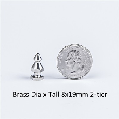 NO0819 Hex 2 Tiers  Christmas Tree Spikes with Screw Back 8x19mm 100pcs/bag