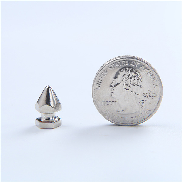 NO72-H010 Hex Spikes For Leather 8x14mm 100pcs/bag