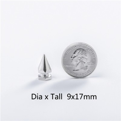 NO83 Brass Hex Screw Spikes 9x17mm 100pcs/bag