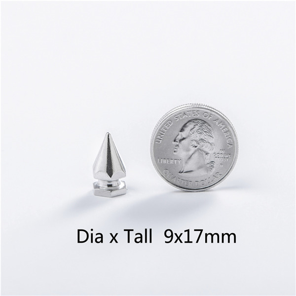 NO83 Brass Hex Screw Spikes 9x17mm 100pcs/bag