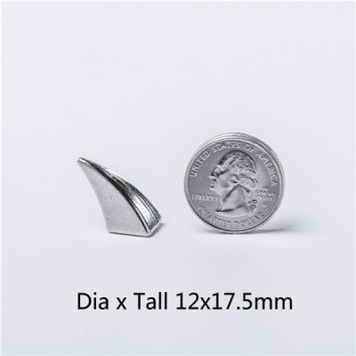 H022 Ox Horn Screwback Spikes 12x17.5mm 100pcs/bag