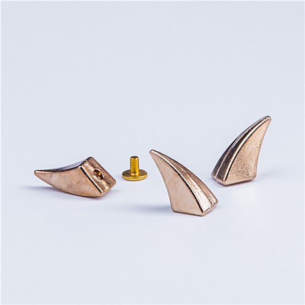 H022 Ox Horn Screwback Spikes 12x17.5mm 100pcs/bag