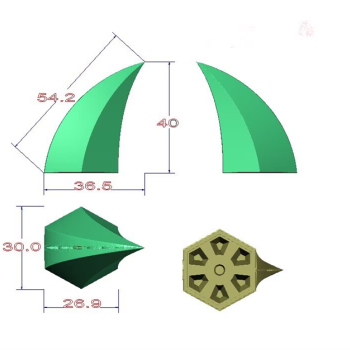 NO99 Supper Giant Ox Horn Spikes 30x40mm 10pcs/bag