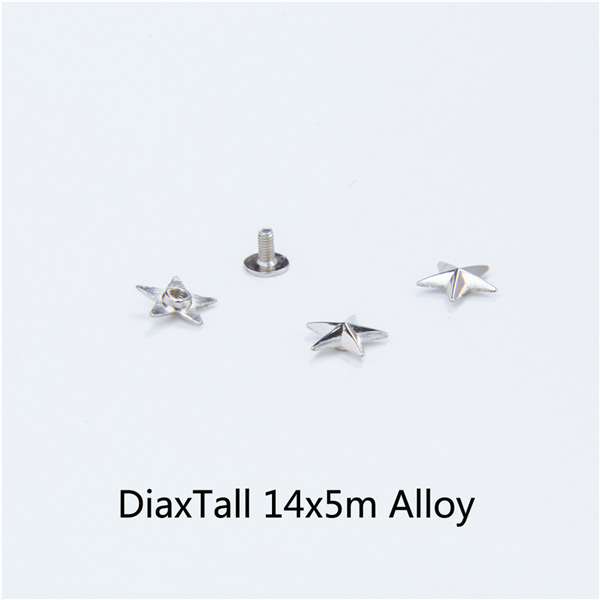 Pentagram Screw Spikes XL508 14x5mm 100pcs/bag