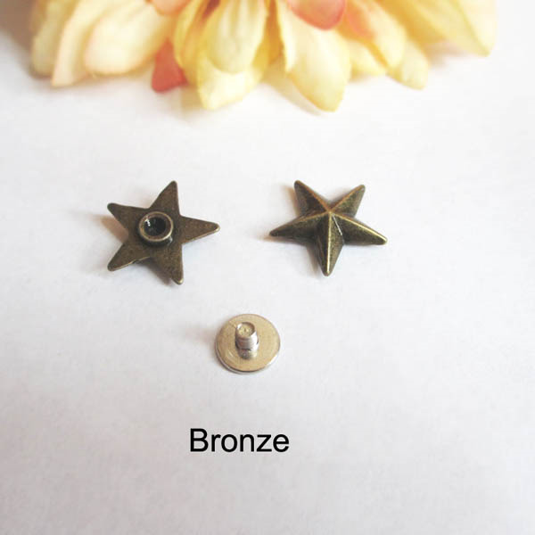 Pentagram Screw Spikes XL508 14x5mm 100pcs/bag