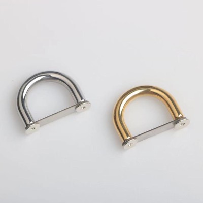 DR001  Stainless Steel  D-ring Bag Connector Anchor Buckles Arch Bridge With Screws Hanger hooks 10pcs per bag
