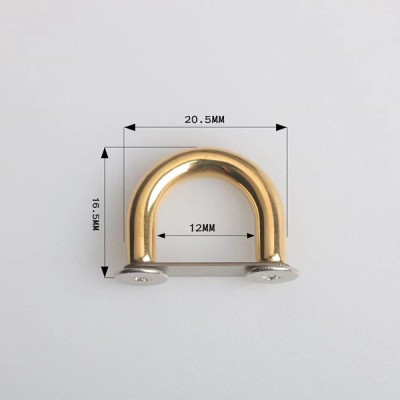 DR001  Stainless Steel  D-ring Bag Connector Anchor Buckles Arch Bridge With Screws Hanger hooks 10pcs per bag