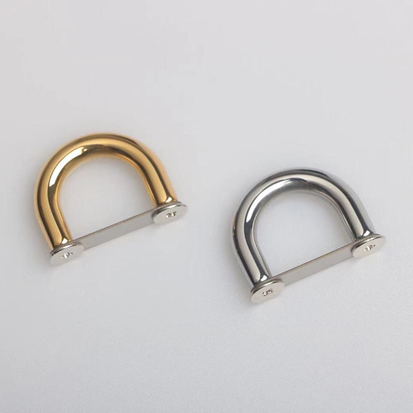 DR001  Stainless Steel  D-ring Bag Connector Anchor Buckles Arch Bridge With Screws Hanger hooks 10pcs per bag