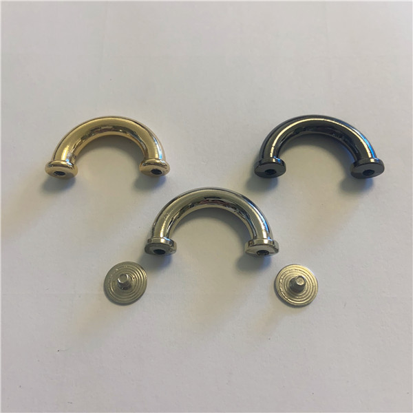 DR002  Alloy  D-ring Bag Connector Anchor Buckles Arch Bridge With Screws Hanger Hooks 100pcs/Bag