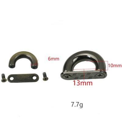 DR002  Alloy  D-ring Bag Connector Anchor Buckles Arch Bridge With Screws Hanger Hooks 100pcs/Bag