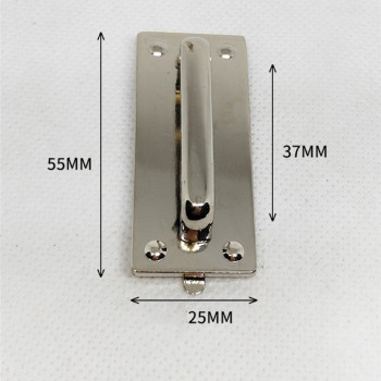 DR003  Alloy  D-ring Bag Connector  Buckles Arch Bridge With Square Metal Plate and Two Prong Back  100pcs/Bag  UK