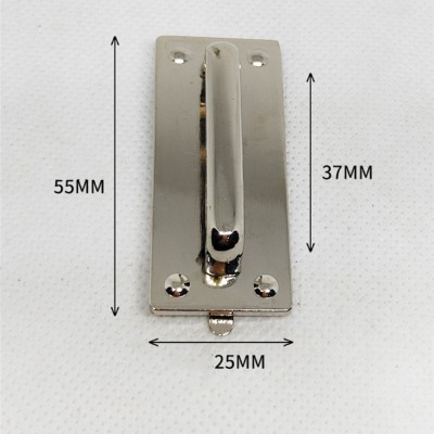 DR003  Alloy  D-ring Bag Connector  Buckles Arch Bridge With Square Metal Plate and Two Prong Back  100pcs/Bag  UK