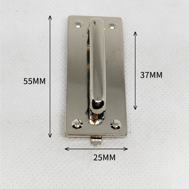DR003  Alloy  D-ring Bag Connector  Buckles Arch Bridge With Square Metal Plate and Two Prong Back  100pcs/Bag  UK